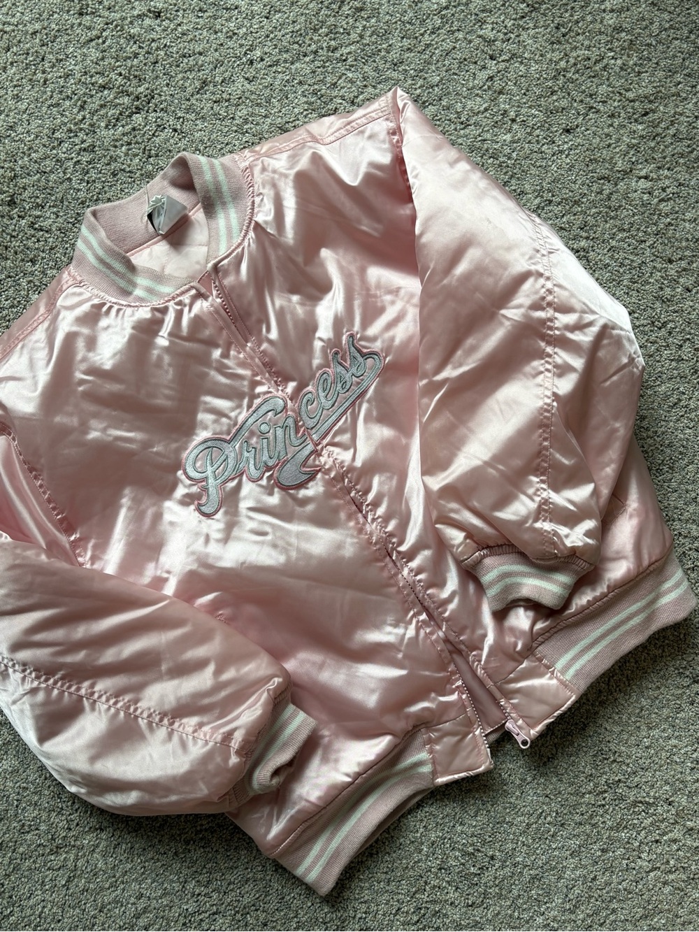 Disney Pink Satin 'Princess' Bomber Jacket